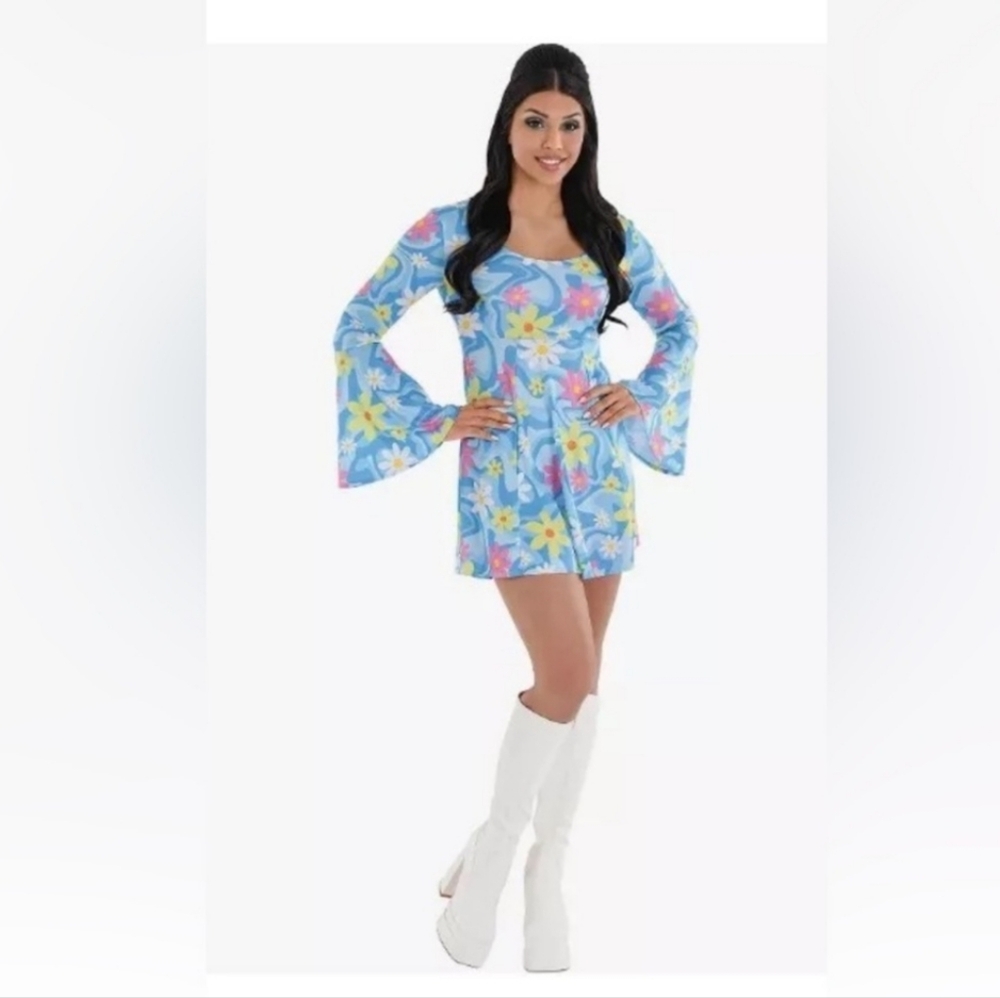 60's Mini GoGo FlowerPower 1960's 1970's Halloween Costume dress